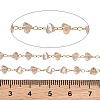 Glass & 304 Stainless Steel Beaded Chains SA-CBAD321-04B-3