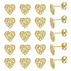 10 Pairs Brass Stud Earrings EJEW-PH0001-52B-1