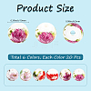 Handmade Flower Printed Porcelain Ceramic Beads PORC-LT0001-12B-2