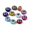 Opaque Acrylic Crackle European Beads GPDL-N006-01A-08-2