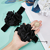 CRASPIRE Gothic Cloth Flower Cord Bracelet & Choker Necklace NJEW-CP0001-04A-3