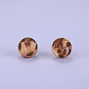 Printed Round with Leopard Print Pattern Silicone Focal Beads SI-JX0056A-09-1
