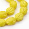 Pearl Luster Plated Glass Bead Strands EGLA-E037-PL01-3