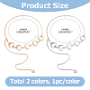 2Pcs 2 Colors Moon & Star Zinc Alloy Waist Body Chains AJEW-HS0001-12-2