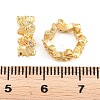 Butterfly Brass Clear Cubic Zirconia European Beads KK-B186-09M-4