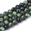Natural Ruby in Zoisite Beads Strands X-G-S345-6mm-003-1