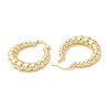 Rack Plating Brass Round Beaded Hoop Earrings EJEW-R150-12G-2