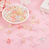  160Pcs 8 Colors Transparent Acrylic Bead Caps OACR-TA0001-16-5