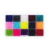 15 Colors Transparent Glass Beads FGLA-X0001-04-4mm-2