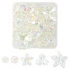 20Pcs 5 Styles UV Plating Acrylic Beads Caps TACR-FS0001-60-1