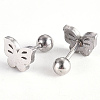 Tarnish Resistant 201 Stainless Steel Barbell Cartilage Earrings EJEW-R147-18-3