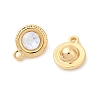 Brass Glass Charms KK-P340-11G-01-2
