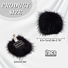 Faux Mink Fur Shoe Decorations AJEW-WH0518-96-2