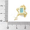 Brass Micro Pave Cubic Zirconia Pendants KK-K298-56G-3