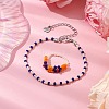 Glass Seed Beads Rings & Bracelets Set SJEW-JS01308-2