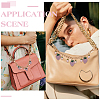 2Pcs Alloy Enamel Strawberry Pendant Aluminum Curb Chain Bag Decorative Chains HJEW-UN00094-5