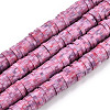 Handmade Polymer Clay Bead Strands X-CLAY-S094-6mm-B03-2