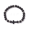 Synthetic Turquoise Beaded Stretch Bracelets for Women BJEW-JB12288-01-2