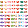  60Pcs 15 Colors Transparent Resin European Rondelle Beads RPDL-TA0001-05-9