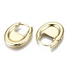 Brass Huggie Hoop Earrings EJEW-N011-41G-NF-2