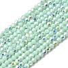 AB Color Plated Opaque Glass Beads Strands GLAA-G127-02K-1