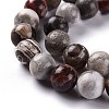 Natural Crazy Agate Round Beads Strands G-M379-25-3