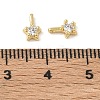 Brass Pave Clear Cubic Zirconia Charms CU-CBA9FFD-11G-05-3
