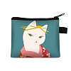 Cute Cat Polyester Zipper Wallets ANIM-PW0002-28Y-1