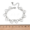 Hollow Hammered 304 Stainless Steel Link Chain Bracelets for Women BJEW-F539-01B-P-3