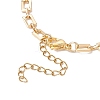 Brass Rectangle Link Chains Bracelet Making AJEW-JB01302-01-3