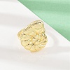 Ocean Theme Brass Cuff Rings RJEW-C135-01G-08-2