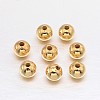 Real 18K Gold Plated Brass Round Spacer Beads KK-L147-197-5mm-NR-1