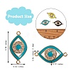 5Pcs 5 Colors Brass Micro Pave Clear Cubic Zirconia Links KK-SZ0001-75-2