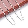 Tarnish Resistant 304 Stainless Steel Necklaces Unisex Rolo Chain Necklaces NJEW-507L-6-3