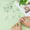 DIY Moon & Star & Lightning Stainless Steel Charms Cuff Ring Making Kit DIY-FI0001-01-3