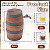 4Pcs 4 Styles Mini Wooden Wine Barrel DJEW-DR0001-17-2