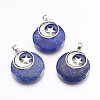 Natural Dyed Lapis Lazuli Pendants KK-F751-F07-1