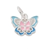 925 Sterling Silver Enamel Butterfly Charms STER-D300-28P-03-1