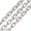 201 Stainless Steel Rectangle Link Chains CHS-F024-03B-P-1