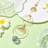 Natural Rose Quartz & Glass Pendant Decorations HJEW-TA00142-2