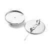 Non-Tarnish 304 Stainless Steel Brooch Base Settings FIND-D035-04F-P-2