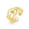 Brass Open Cuff Ring Settings KK-G518-08G-01-1