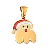 Christmas Theme 304 Stainless Steel Pendants STAS-R007-01E-G-1