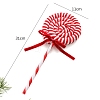 Christmas Cloth Stripe Candy Pendant Decorations PW-WG1E18D-01-1