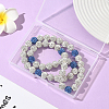 1Pc Polymer Clay Rhinestone Round Beaded Stretch Necklaces NJEW-SP0001-14F-7