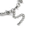 Anti-Tarnish 304 Stainless Steel Oval Link Chain Anklets AJEW-A057-04P-3