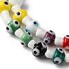 Handmade Evil Eye Lampwork Beads Strands LAMP-S069-01A-06-3