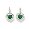 Brass Micro Pave Cubic Zirconia Pendants KK-Z139-05S-2