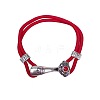Auspicious Clouds Brass Cotton Cord 2-Strand Anklets FS-WG70E40-02-3