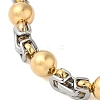 Round 304 Stainless Steel Byzantine Chain Bracelets for Men BJEW-B093-06GP-2